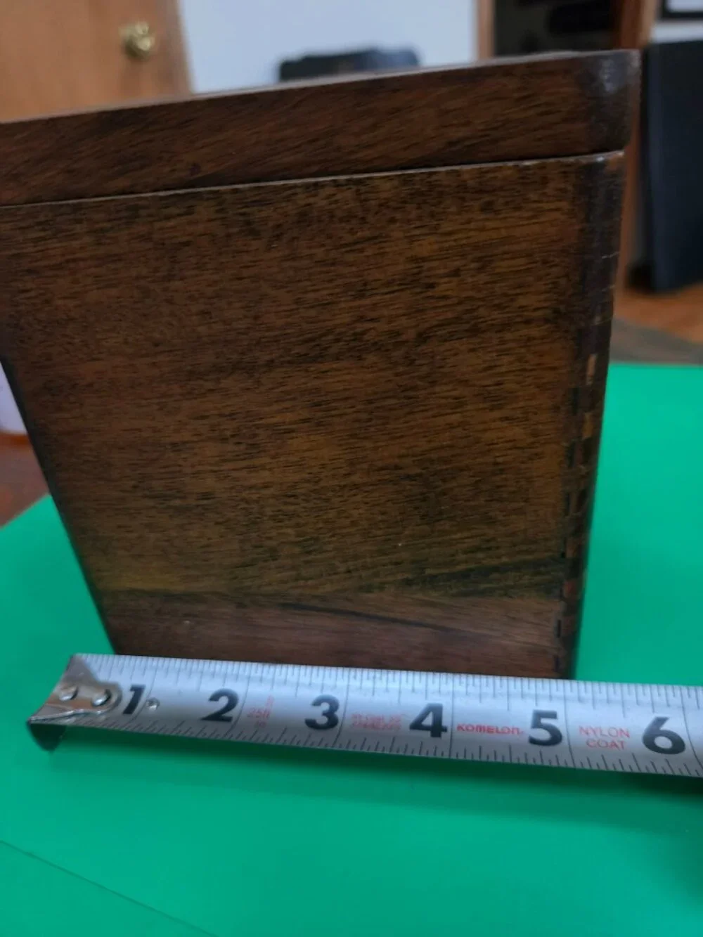 vintage wooden cannister small size